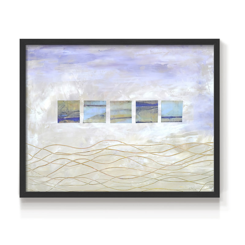 String Windows II -Framed Print - Restickable, 11" H x 14" W, Black