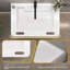 L 31,5 "x P 22" ADA Lavabo de salle de bain en céramique rectangulaire à montage mural avec lavabo mural avec poignées intégrées et trou de robinet pré-percé