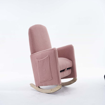 Chaise berçante en tissu avec repose-pieds réglable