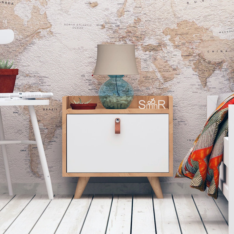 Table de chevet Yair , Gris