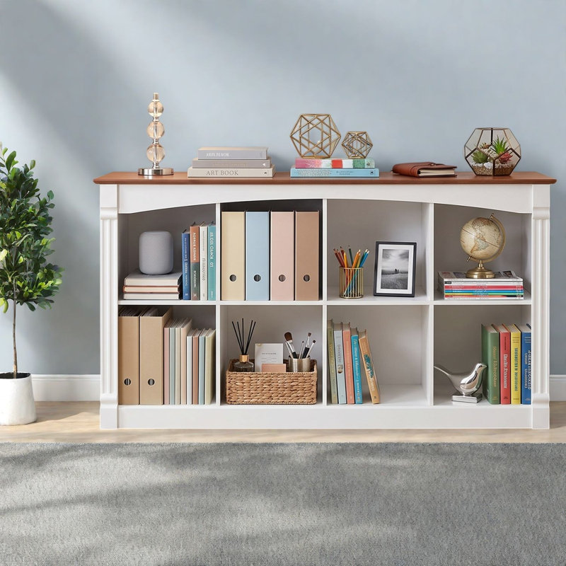 Bibliothèque cubique avec rangement, tablette de style ferme en bois MDF pour salon, bureau