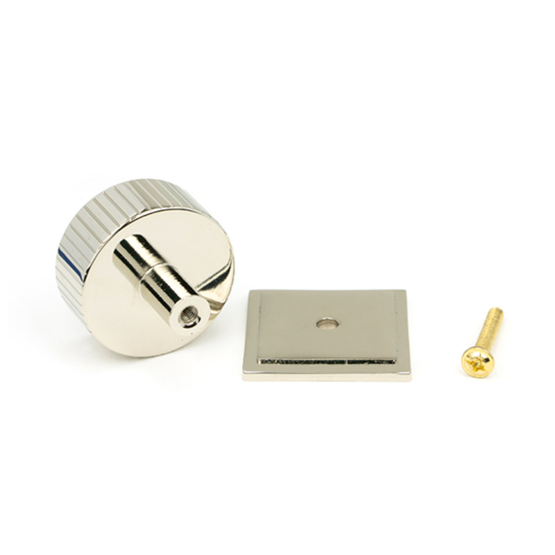 40mm Square Knob, Polished Nickel