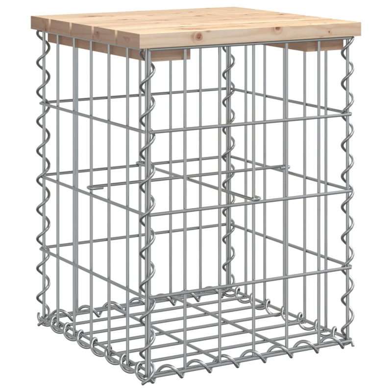 Banc de jardin en bois naturel et acier en acier galvanisé