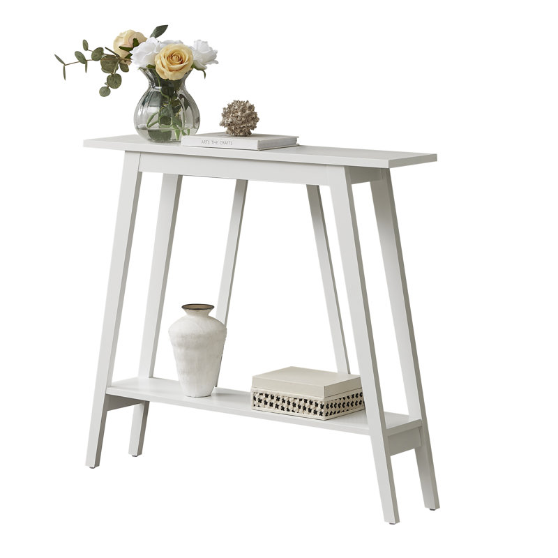 Odise Console Table - Functional Narrow Wood Accent Entryway Table with Storage Shelf for Hallway, Front Hall, Entryway, Living Room, Kitchen