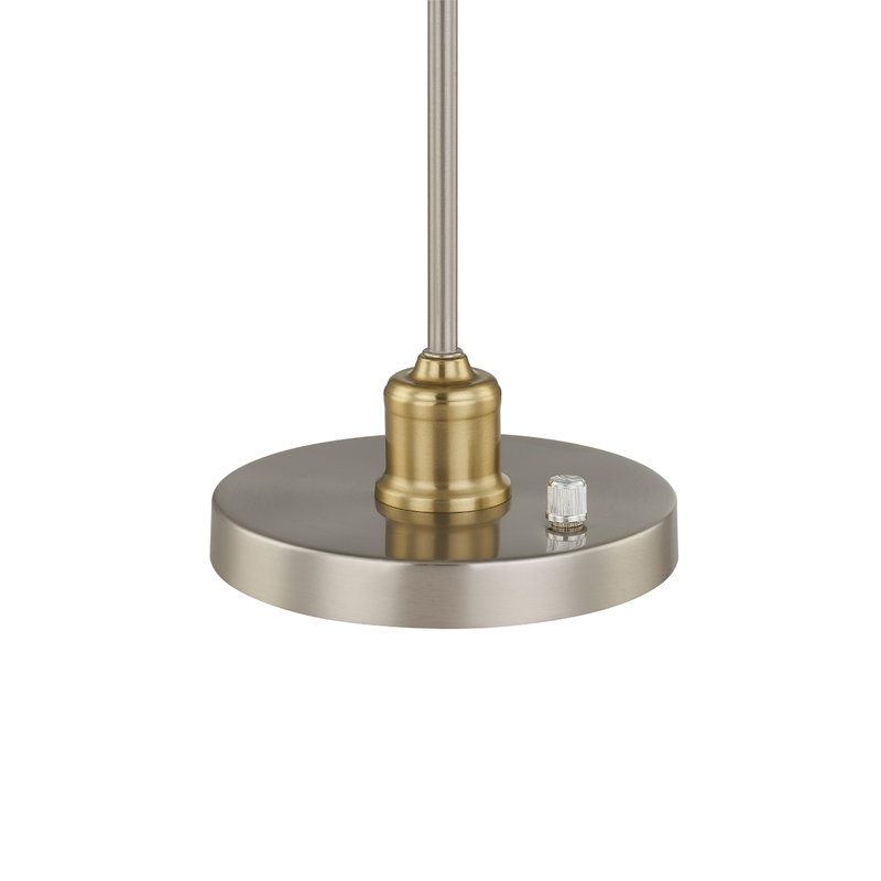 Lampe de table en métal Bowlby, Nickel brossé