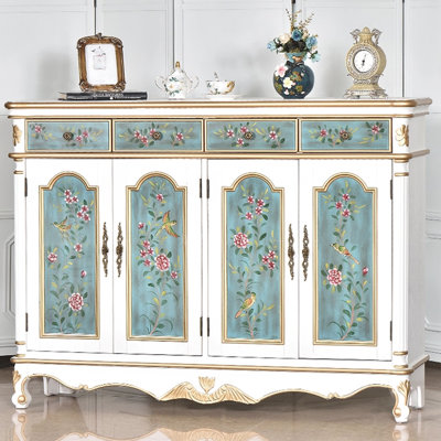 White&Blue Solid + Manufactured Wood Shoe Storage Bench