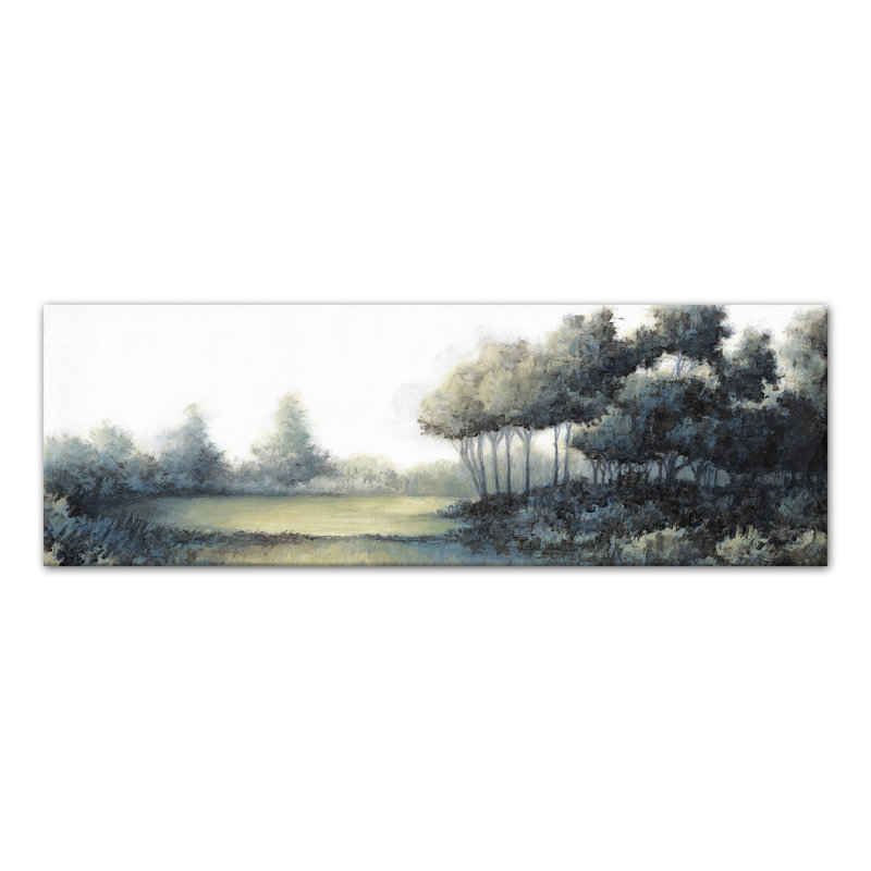 Paysage serein - peinture sur toile, Toile tendue, H 12 po x l 36 po x P 1,25 po