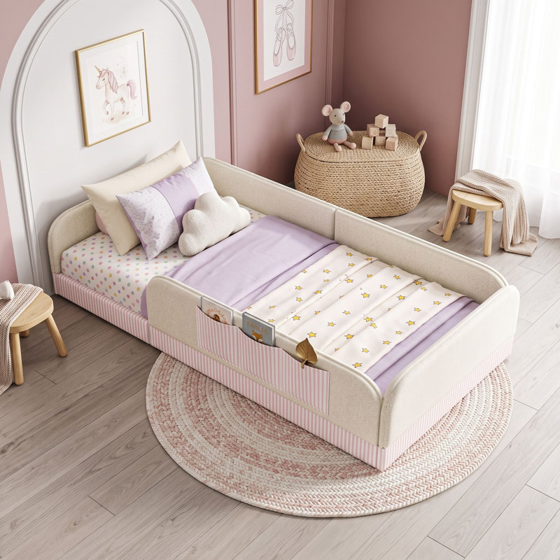 Lit sur pied Tedess, Twin, Beige