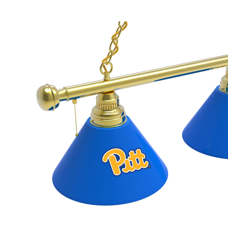 3 - Light Pool Table Lights Pendant, Brass, Pittsburgh Panthers