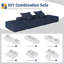 Canapé modulaire Boneless 4 pièces avec 2 repose-pieds, 2 sièges et 4 coussins-1605643118