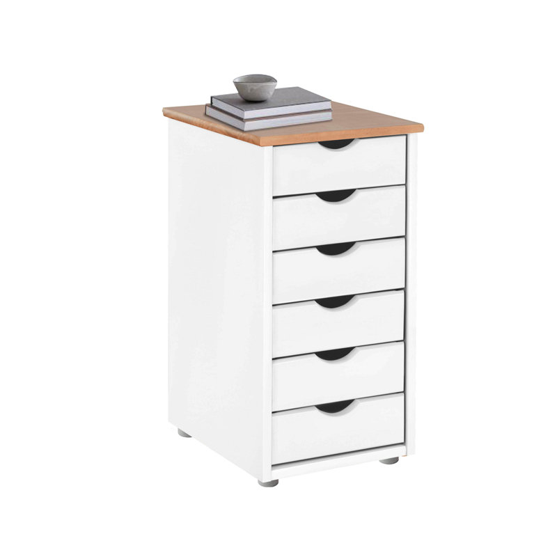 Genola Solid Wood 39cm W 6 - Drawer Chest of Drawers