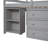 Low Study Full Loft Bed With Cabinet-2099170797