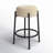 Colombe Upholstered Stool with Metal Frame-982525812-991454321
