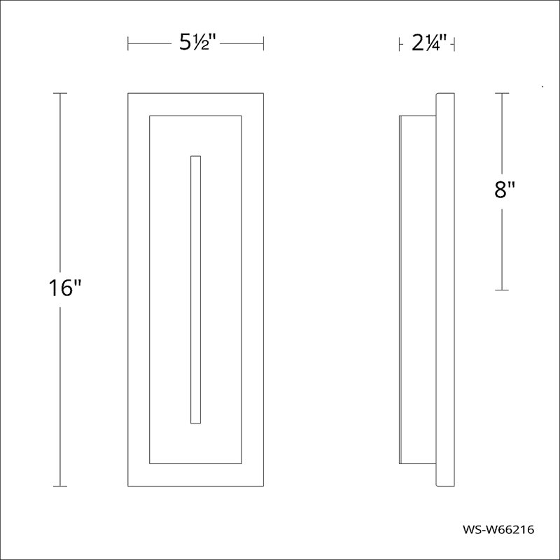 Sleek Midnight 16" LED Outdoor Wall Sconce in Black Aluminum
