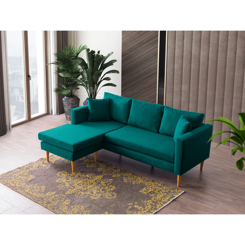 Canapé modulaire Montaldi, Velours vert foncé