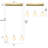 Yearb 3-Light Unique Modern Linear LED Chandelier