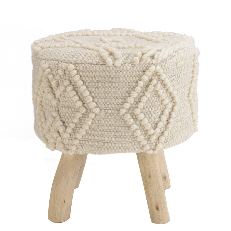 Solid + Manufactured Wood Accent Stool
