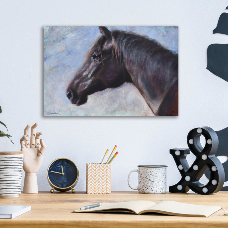 " Equine Encounter " by Robert Campbell, 12" H x 16" W x 0.13" D