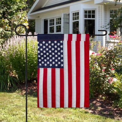 Patriotic Americana Embroidered Outdoor Flag