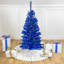 Pre-Lit Medium Artificial Pine Christmas Tree - Royal Blue - Clear Lights-1968672302