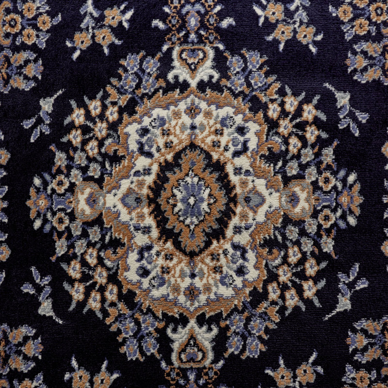 Tapis oriental bleu marine Modena, Tapis de couloir : 1 pi 9 po x 7 pi 2 po