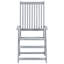 Chaise de patio en acacia avec coussin-286285189