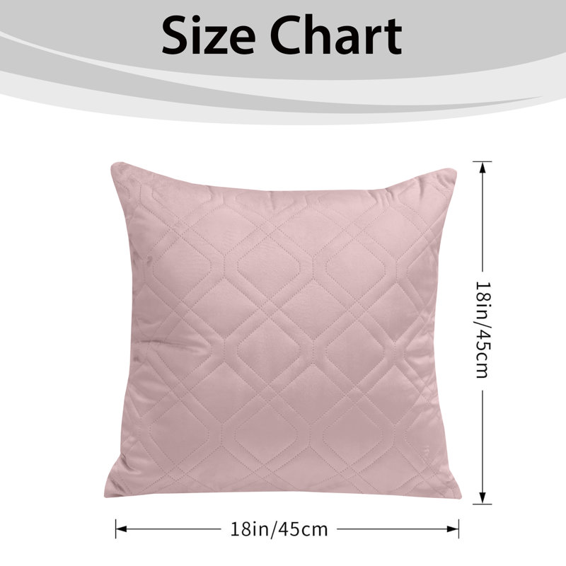 Aspire Homeware Diamond-Pattern Square Velvet Cushion Cover, Pink, Pack of 4