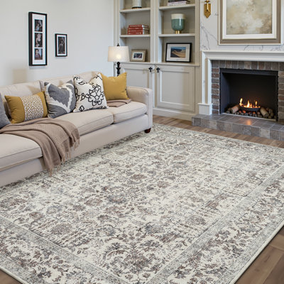 Vintage Look Washable Area Rug