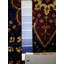 Tapis oriental bleu marine / jaune en laine et en coton 3 pi x 5 pi Pasiley