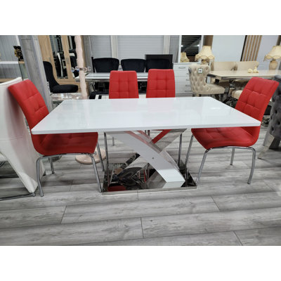 Javier Extendable Metal Base Dining Table