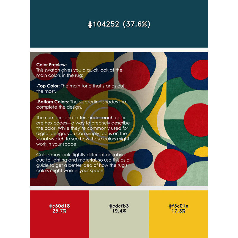 Zippy Dash Rug, Round 4'