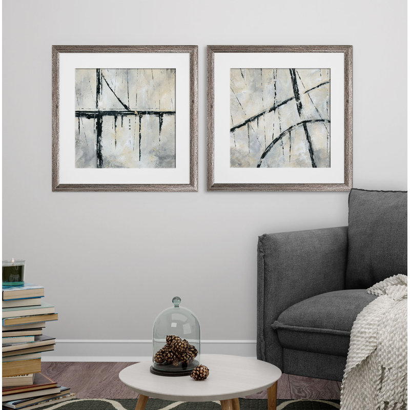 Urban Across - ensemble de 2 reproductions de cadres photo, Cadre brun