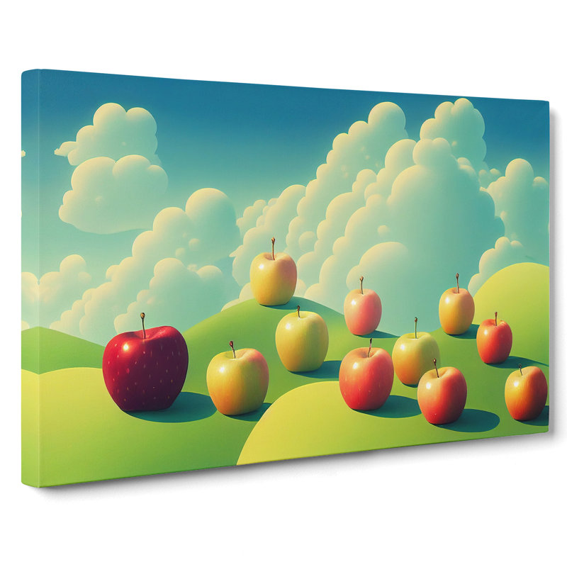 Apple Meadow Fruit - Wrapped Canvas, 35cm H x 50cm W x 3cm D
