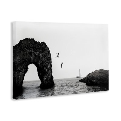 Falaise sautant dans une toile de mer, design par Sissi et Seb