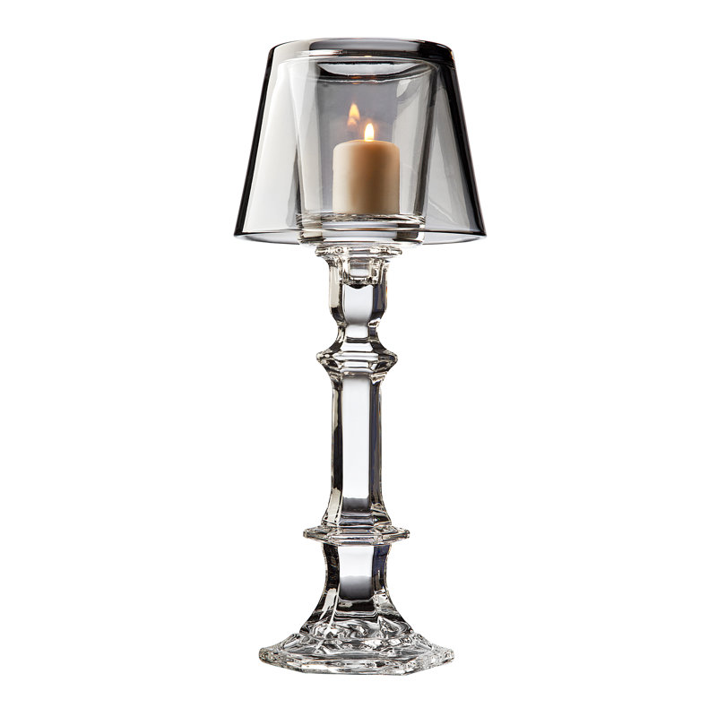 Christmas 14'' Glass Tabletop Votive Holder, Smoke