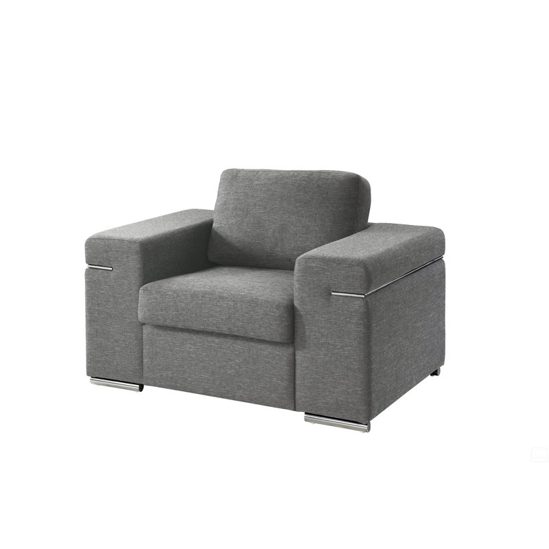 Chaise avec accoudoirs en tissu tissé