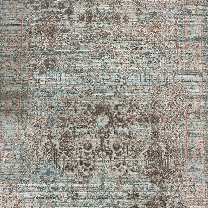 Williston Forge Turkish Modern Erased Design Wool & Silk Rug