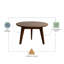 Table basse compacte en chêne massif, table centrale de 60 cm facile à assembler pour le salon ou le bureau - finition noyer