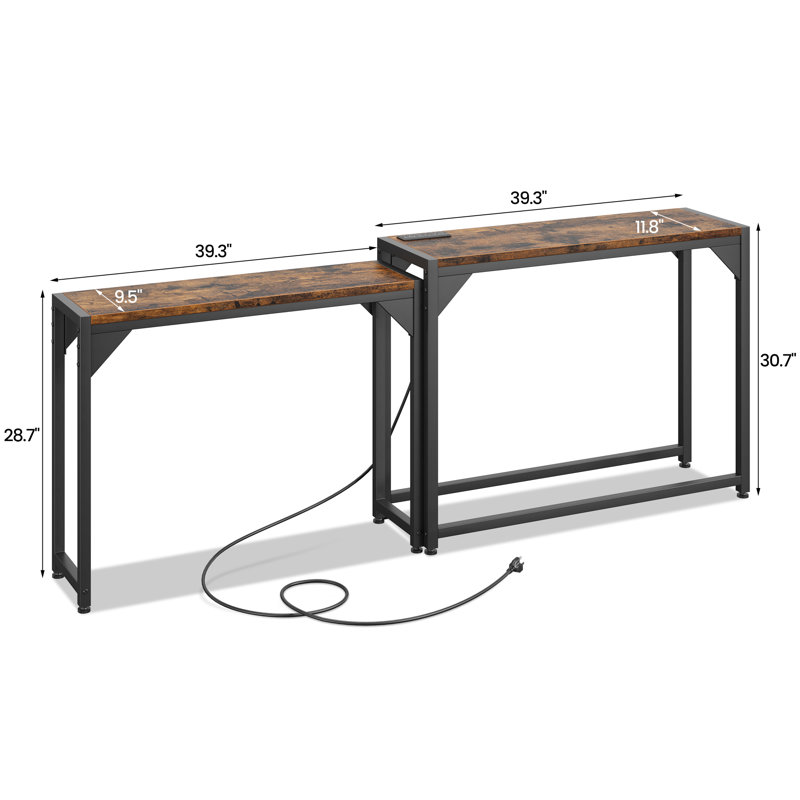 Ameno 39.3'' Console Table, Brown
