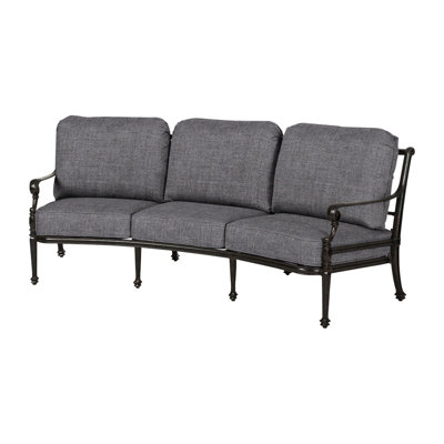 Grand Terrace Curved Sofa with Sunbrella Cushions
