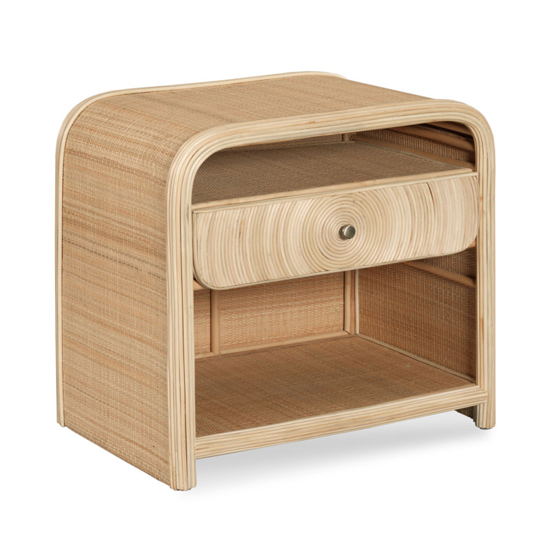 1 - Drawer Solid Wood Nightstand, Natural