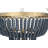 2-Tier Draped Wood Bead Chandelier-923581451