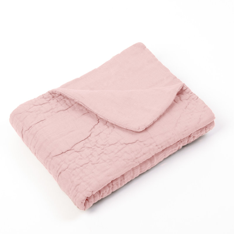 Barlona Linen Quilt, Twin Quilt, Petal Pink