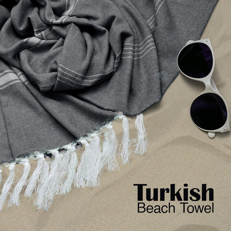 Cotton Beach Towel, Gray