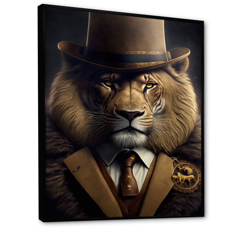 «Mafia Lion II - Floater Frame», photographie sur toile