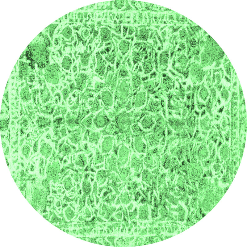 Leatitia Washable Abstract Indoor Rug, Round 8'