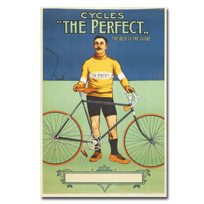 « the perfect bicycle, 1895 », affiche rétro sur toile