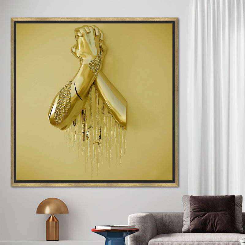 Print on Canvas, 80 cm H x 80 cm W, Gold Floater Framed