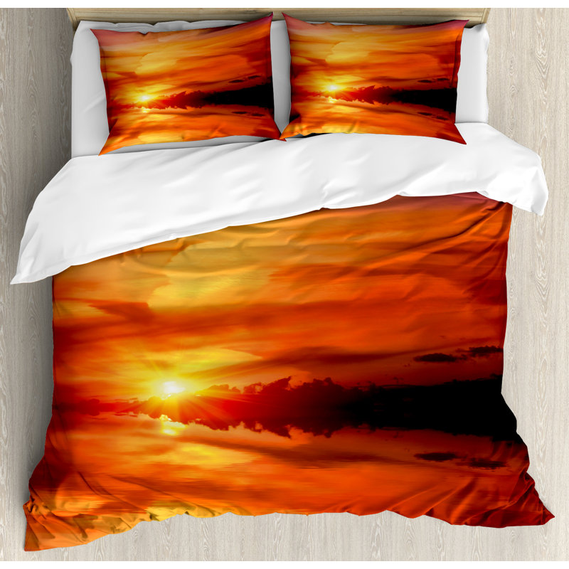 Nature Modern & Contemporary Polyester Duvet Cover, Queen