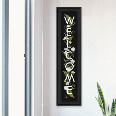 «Welcome Sign I» par House Fenway, reproduction encadrée prête à accrocher, cadre noir